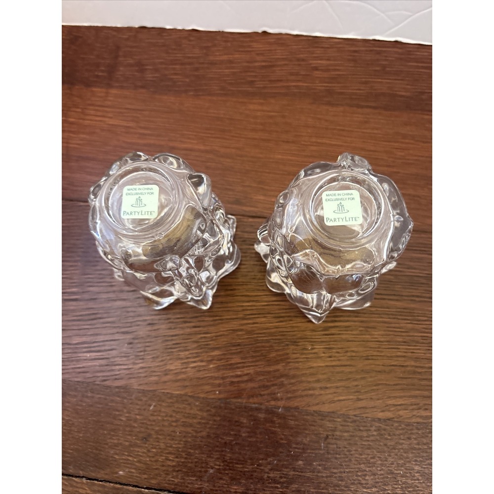 PartyLite Pair of‎ Glacier Votive/Tealight Candleholders - Picture 4 of 7